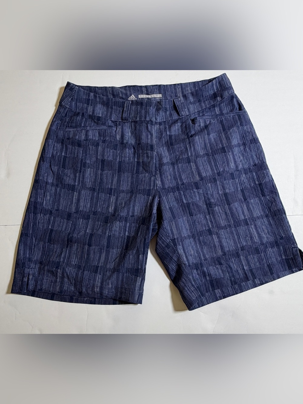 Adidas Women’s  Navy Textured Flat Front Shorts